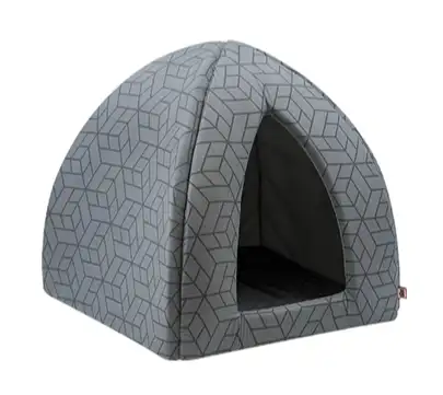 Купить zooexpress дом-вигвам «Геометрия» для кошек и собак бязь, серый