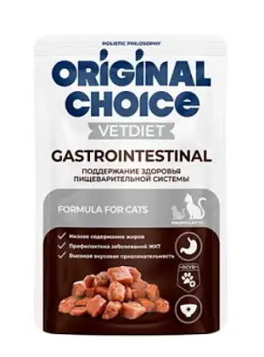 Original Choice Vetdiet Gastrointestinal Влажный диетический корм для кошек, профилактика болезней ЖКТ (пауч)