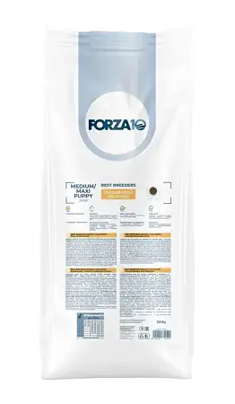 Купить forza10 best breeders medium/maxi puppy сухой корм для щенков средних и крупных пород, с курицей и картофелем
