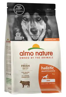 Almo Nature HOLISTIC сухой корм для взрослых собак крупных пород со свежей говядиной и коричневым рисом